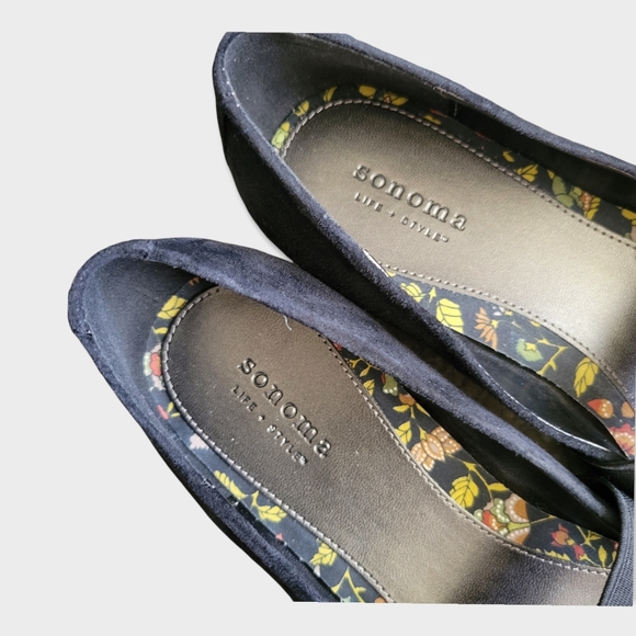Sonoma swanky black suede mary jane flats size 9 - Picture 2 of 6